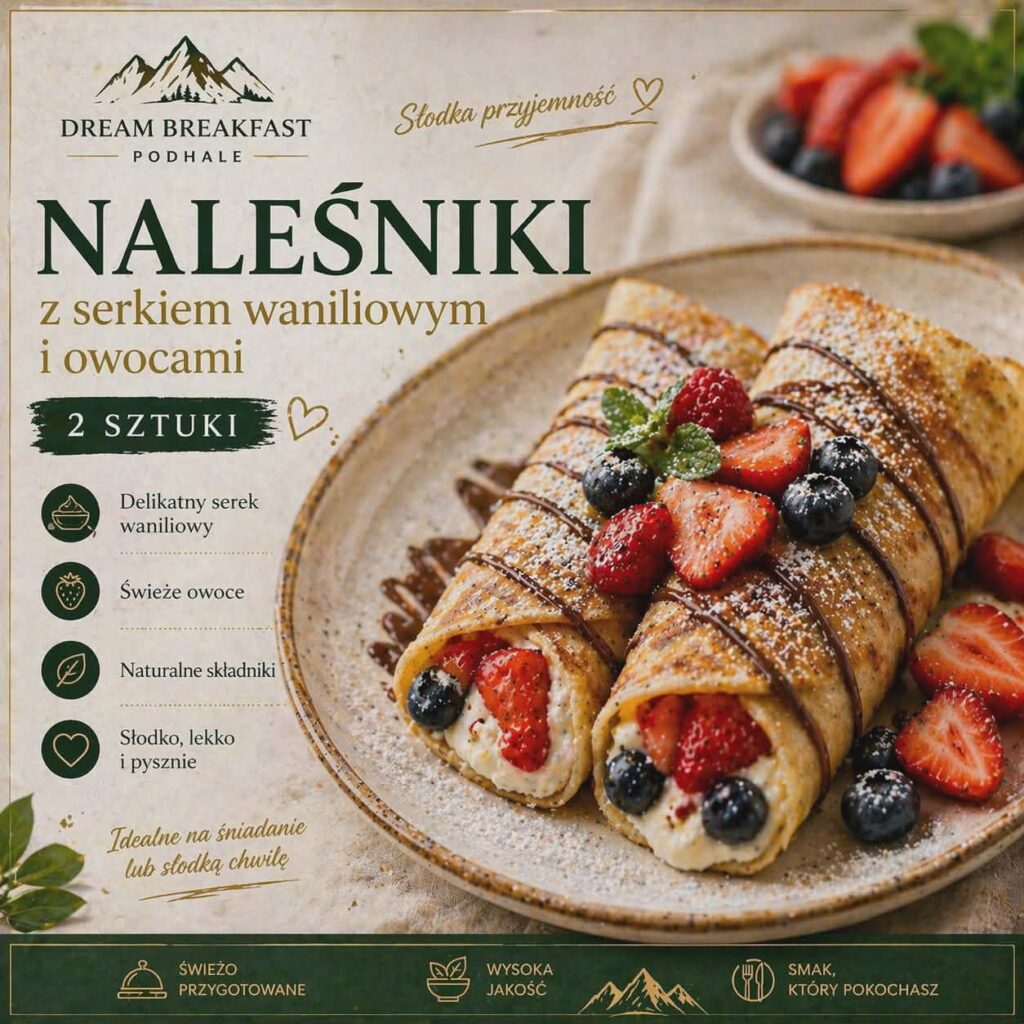 Naleśniki z Serkiem i Owocami